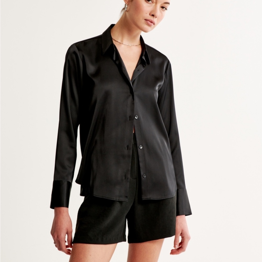 Abercrombie & Fitch Black Button Down Shirt